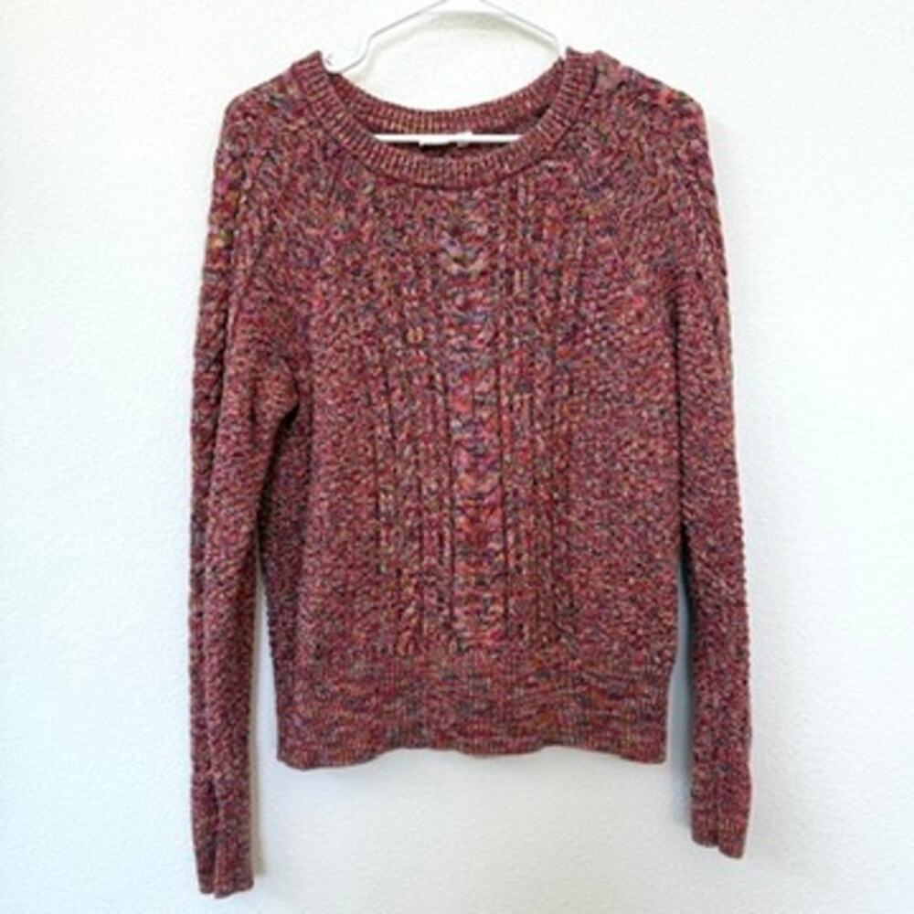 GAP Cable Knit Crewneck Sweater Multicolor Cotton Medium Fall Cozycore‎